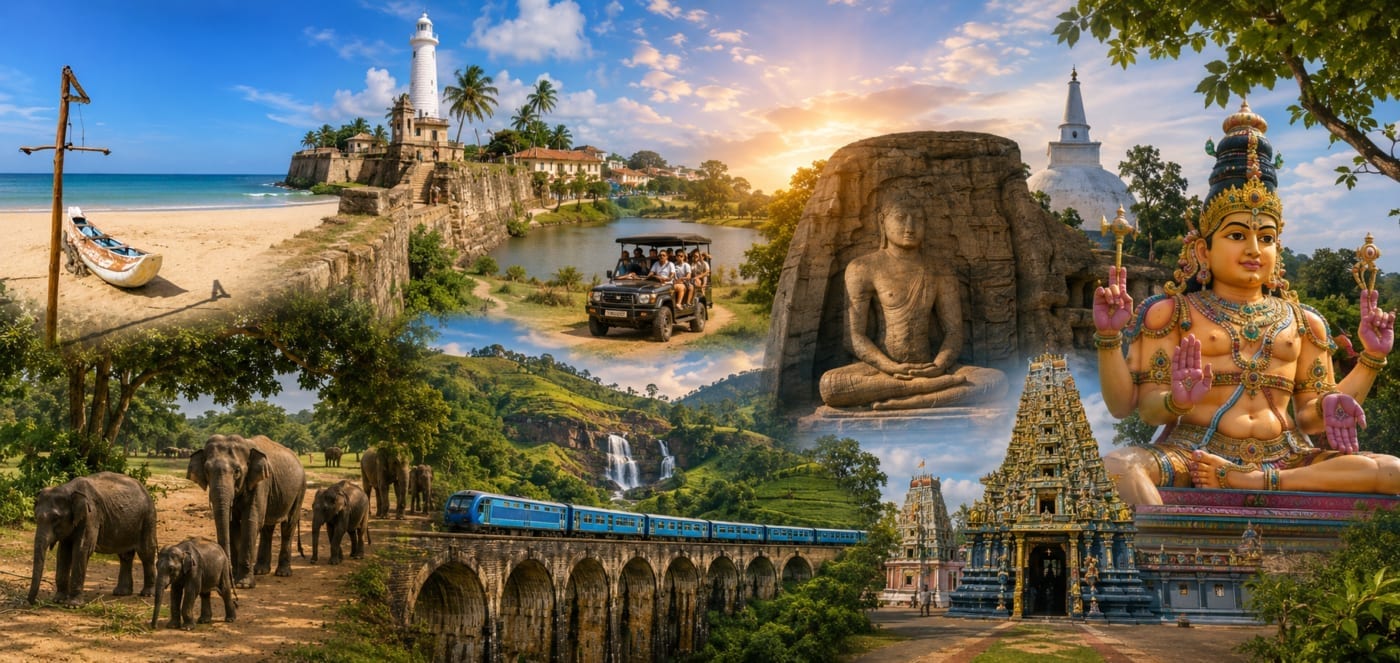 Full lap around Sri Lanka 14-day tour