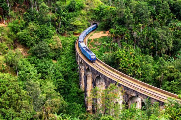Nine Arch Bridge in Ella surrounded by tea plantations, Sri Lanka
