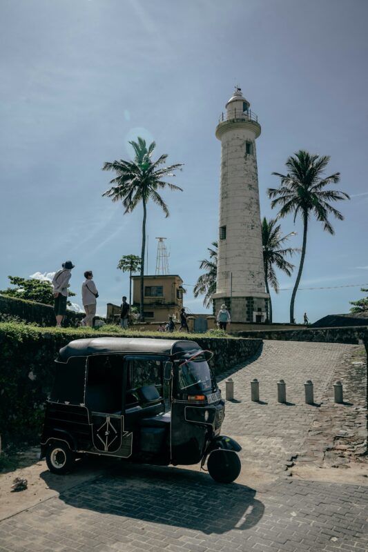 Galle Fort lighthouse and ramparts overlooking the Indian Ocean