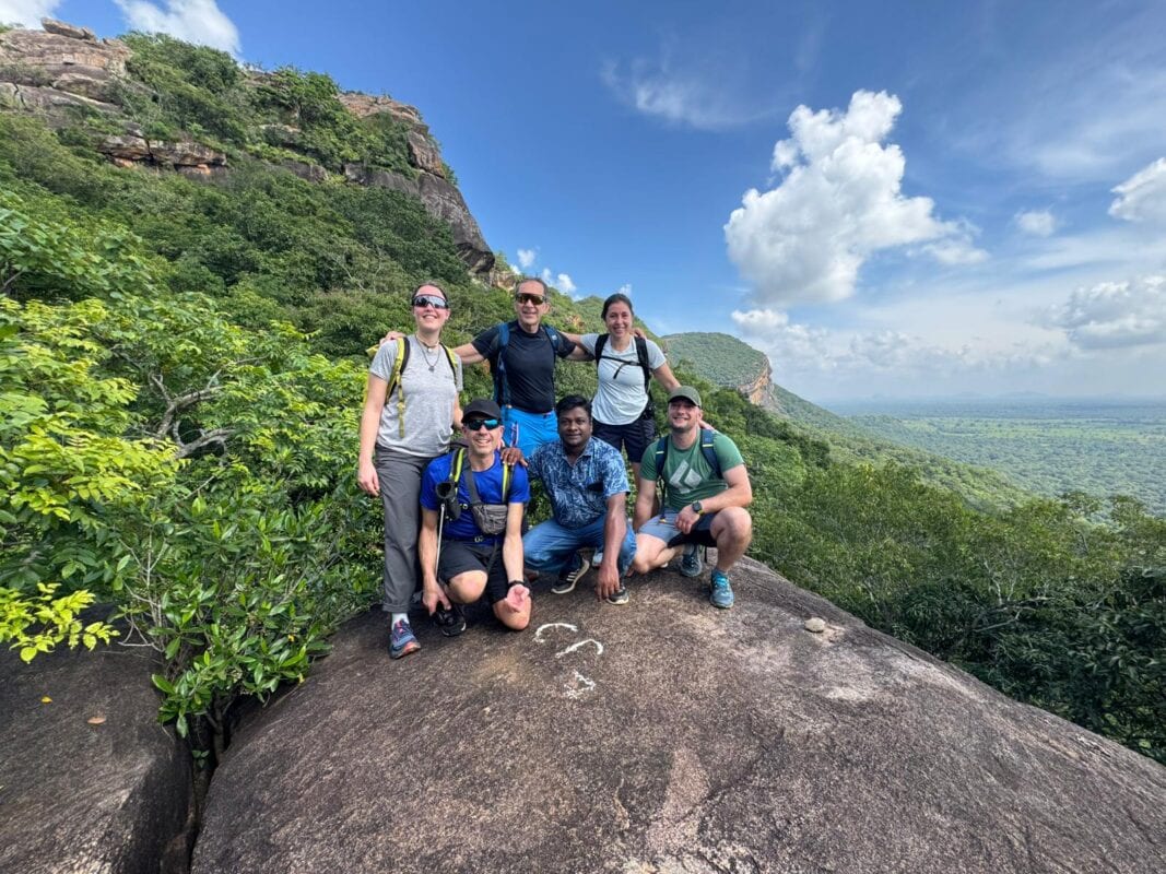 Giovanna's group at a Sri Lanka viewpoint