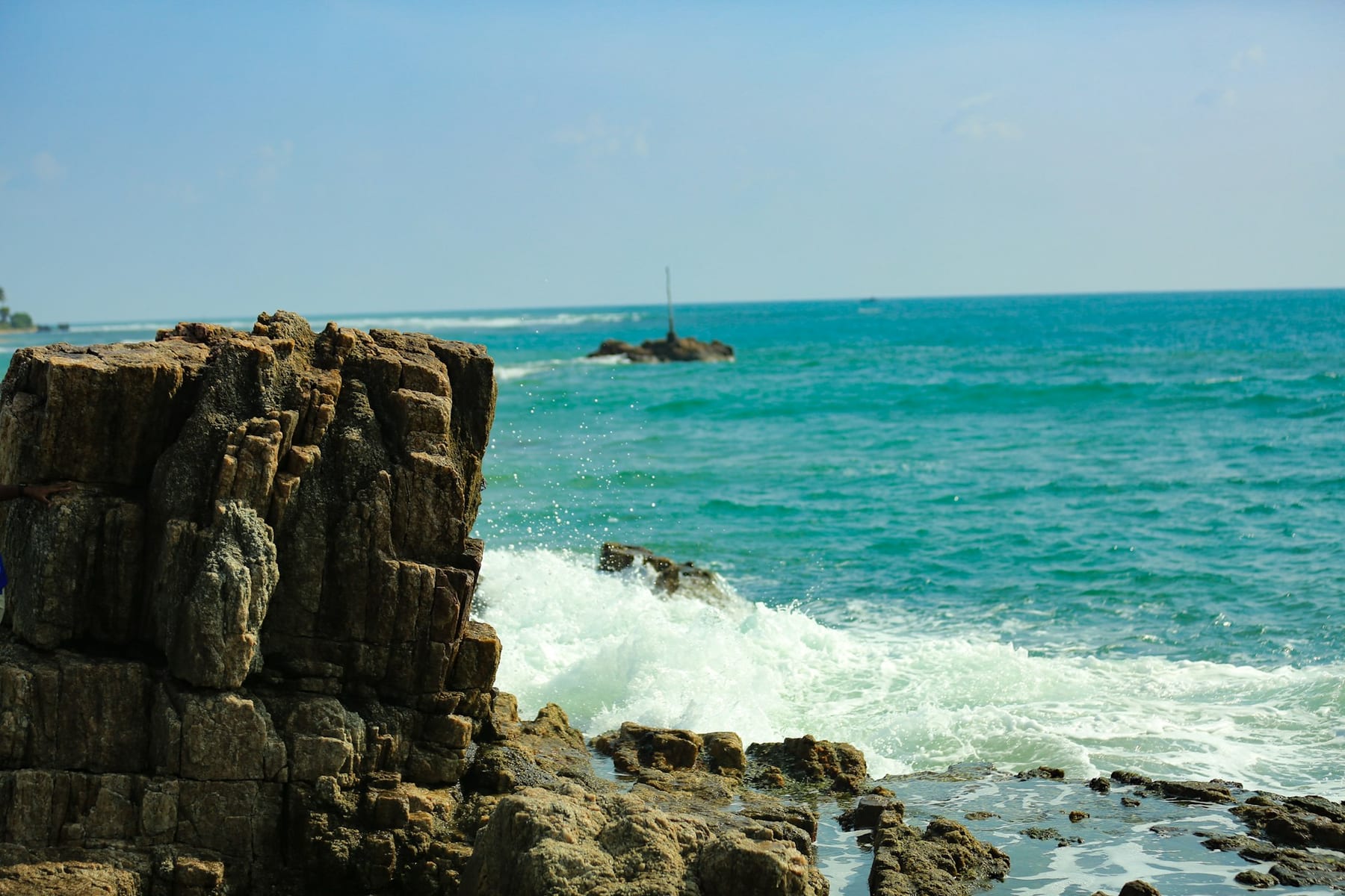 Koneswaram Temple and Trincomalee harbour on the east coast of Sri Lanka